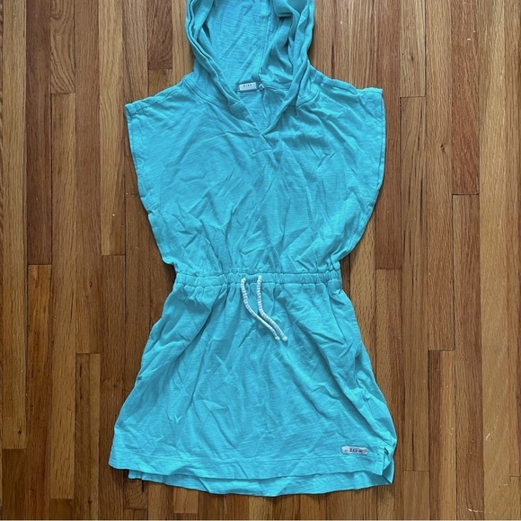 4/$25 Gap Girls Teal Cap Sleeve Swimsuit Coverup Dress Size Medium - Picture 1 of 8